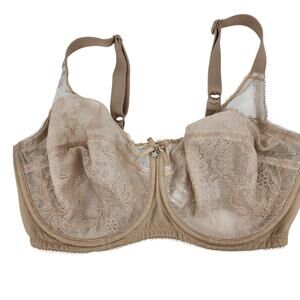 Wacoal Tan Retro Chic Full Figure Underwire Lightly Lined Bra Size 32DDD